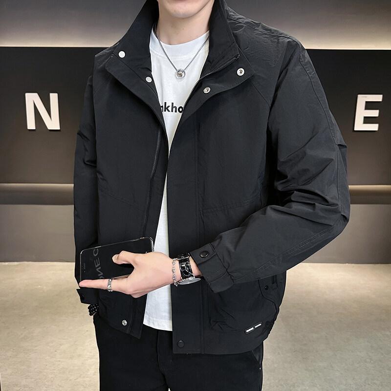 Supply Men'S Jacket Spring New Stand-Up Collar Handsome Tooling Youth Jacket Versatile Fashion Trend
