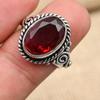 Red Garnet Natural Gemstone Jewelry Handmade Ring 925 Solid Sterling Silver Gift For Her