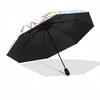 1pc Hello Kitty & Little Twin Stars Automatic Opening/Closing Umbrella - Portable Three-Fold Design with 8-Bone Iron Frame, Outdoor, Perfect Gift for