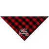 Festive Plaid Pet Drool Bib - All-Cotton Red, Black & Green Triangle Scarf
