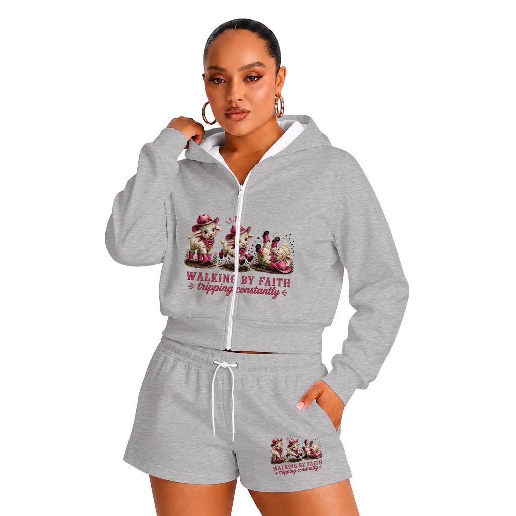 Women's -Inspired Casual Two-Piece Outfit Set with Graphic