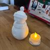 3D Printed Christmas Snowman Night Light Decoration - Festive Gift Ornament