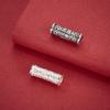Retro S925 Sterling Silver Fu Character Bead Spacer for DIY Jewelry