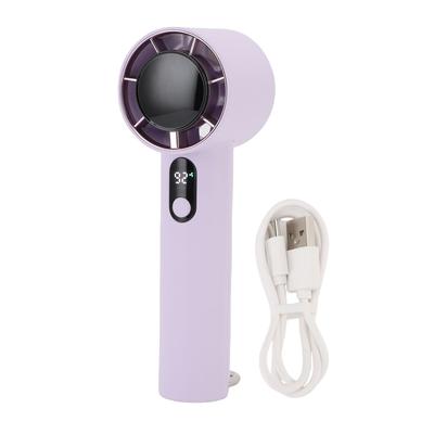 Tragbarer Handventilator 5 Geschwindigkeiten einstellbar Leise Wiederaufladbar Digitalanzeige Mini Taschenventilator für