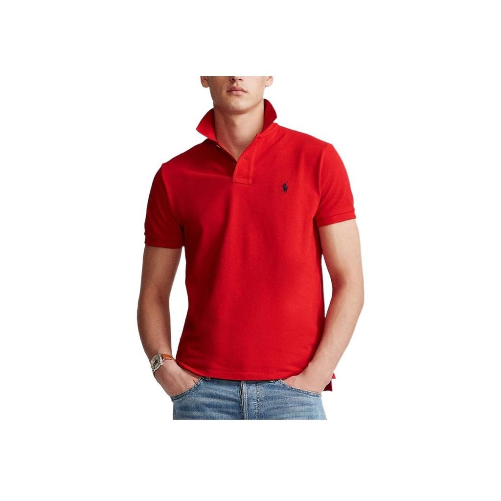 Polo Ralph Lauren Classic Mesh Solid Short Sleeve Polo Shirt Men Tops Red MNPOKNI1N820092-600