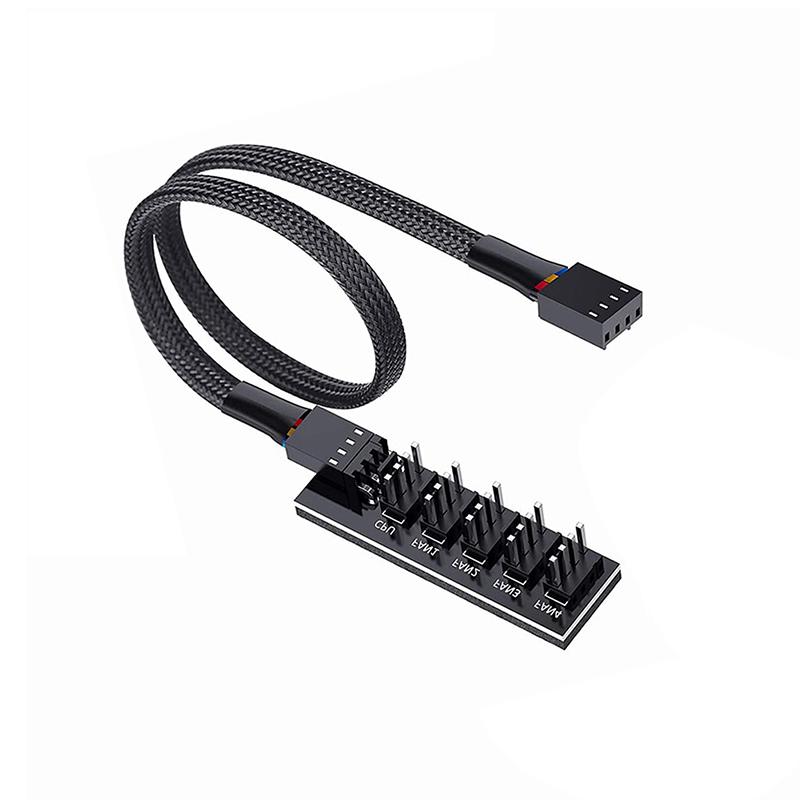 

1 к 5 PWM-хаб для корпусных вентиляторов 4-контактный кабель питания для вентиляторов охлаждения ЦП и корпуса, удлинитель-разветвитель, адаптер, аксессуары для настольного компьютера 1PC