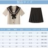 Sailor Authentic Long Short Sleeve Sailor High School Girl Bow School School JK School British High School Cultural Costume [Yi-gog] Uniform, Uniform,