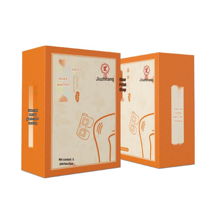 Jiuzhitang Motherwort Heated Knee Pads - Warm Steam Moxibustion Knee Patches for Cold Protection