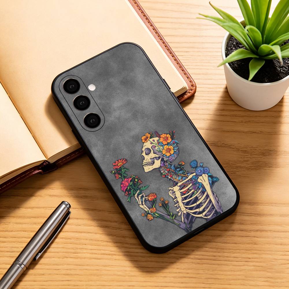 

M-Mexican Catrina S-Skull Phone Case For Samsung Galaxy A73,A72,A71,A70,A53,A52,A51,Soft Silicone Black Cover Samsung a72
