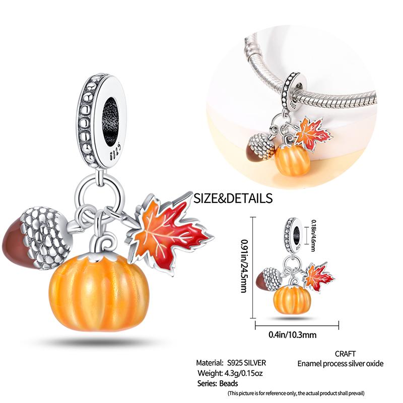 Copper Fashion Squirrel Squirrel Maple Leaf Charms Beads For 3Mm Bracelet Diy Fine Jewelry Gift Making