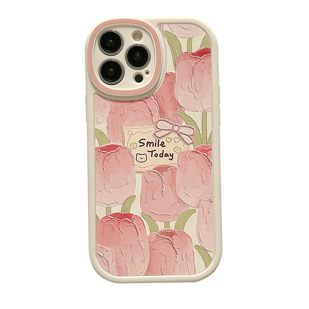 Oil Painting Flowers Iphone16 Suitable for 15pro Max IPhone Case 12 Women 11 Set 14 Matte 13X