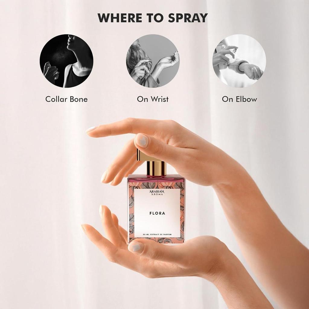 Arabian Aroma Flora Perfume for Women – Elegant & Long-Lasting Floral Extrait De Parfum