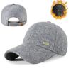 Spring and Autumn Large Size Wool Woolen Baseball Cap Medium and Old Men's Warm Big Head Circumference Metal Standard Cap