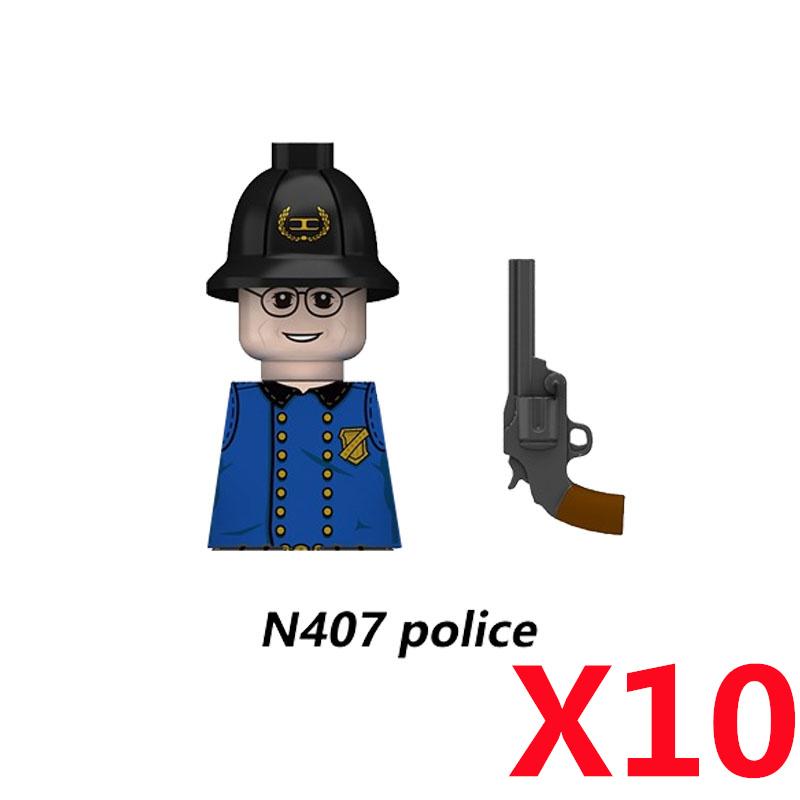 MOC Militär Sowjetischer US-Soldat Figur Baustein Kavallerie Pilot Westlicher Cowboy Detektiv Waffe Schwert Umhang Kinder Spielzeug Geschenk K148