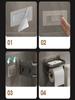 Punch Free Wall Mounted Tissue Storage Rack Paper Roll Shelf Holder Restroom Box Shelve Multi Functional Phone Placement Toilet