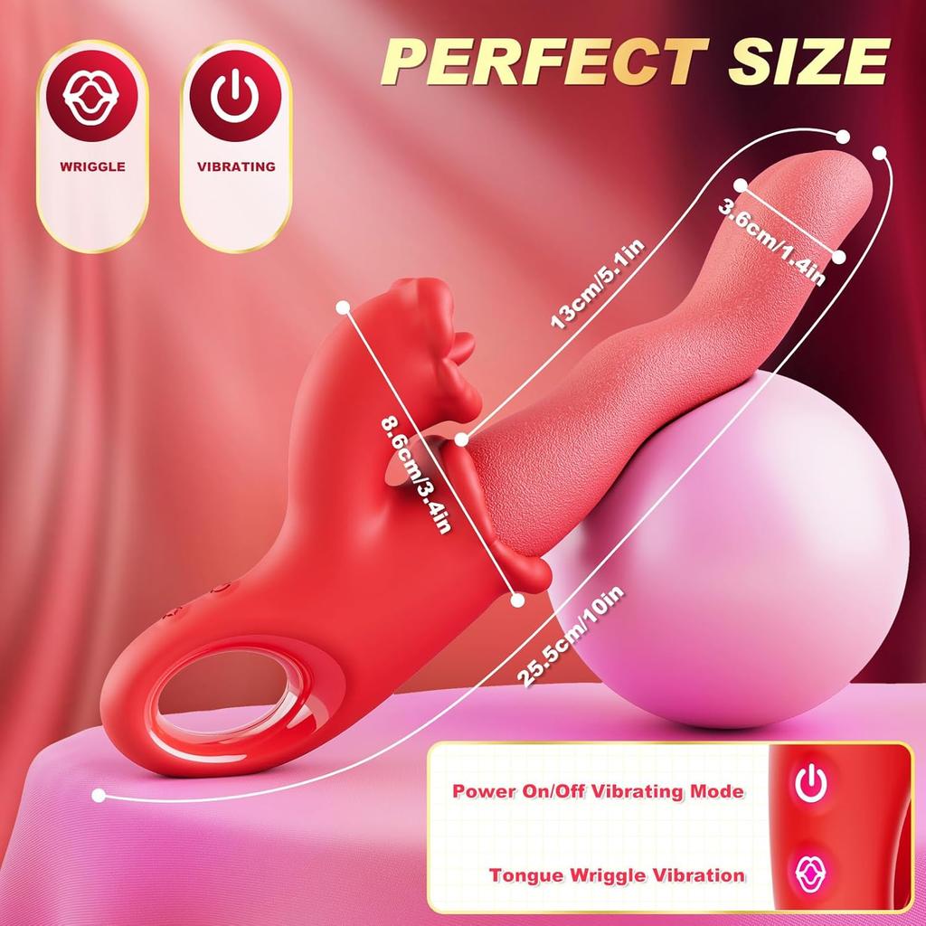 Vibrador de Lengua Scroll Clitoriano 3 en 1 para Mujeres Estimulador del Clítoris, Pezones, Punto G Masajeador Vibrador de Vagina Femenina Juguetes Sexuales para Adultos Masturbador de Inserción 2026