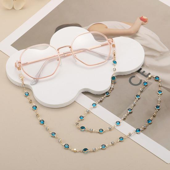 Women Glasses Chain Colorful Faux Gemstone Eyeglass Chain Retro Beaded Sunglass Strap Eyeglass Lanyards for Spectacle Reading Glasses