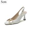 Sandals for Women 2025 Summer New High Heels Womens with A Straight Toe and A Back Empty Sole High Heels Sandal Sandalias Mujer