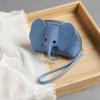Multifunctional PU Leather Coin Purse Elephant Mini Bag Women Card Holder Key Ring Portable for Work Commute