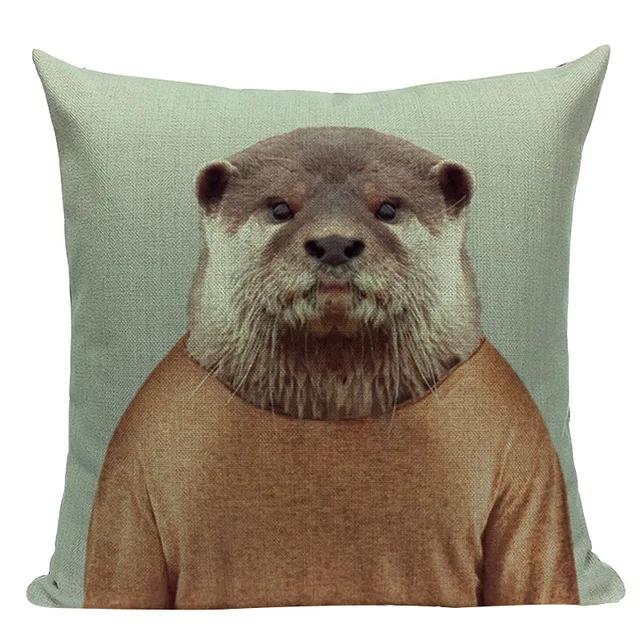 Cute Cartoon Animals Koala Panda Bear Polyester Sofa Home Pillows Cover Decorative Cushion Cover Almofadas Pillowcase