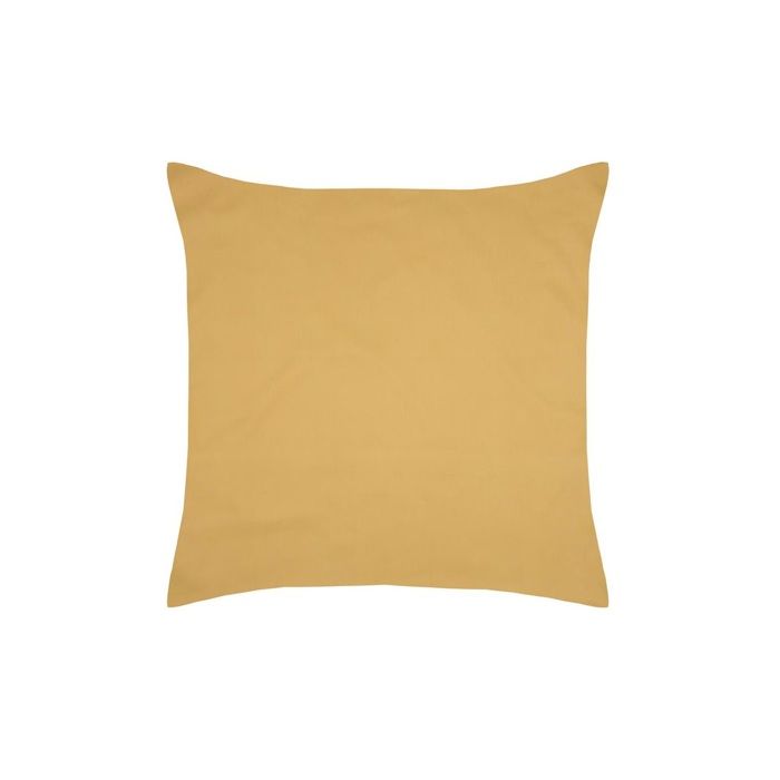 1 Taie d'oreiller percale de coton uni 63 x 63 cm Elysee moutarde