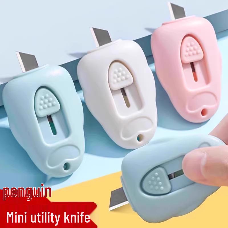 Japanisches Cartoon Mini-Universalmesser – Tragbares Einziehbares Papierschneidemesser & Kistenöffner für Schüler & Büros
