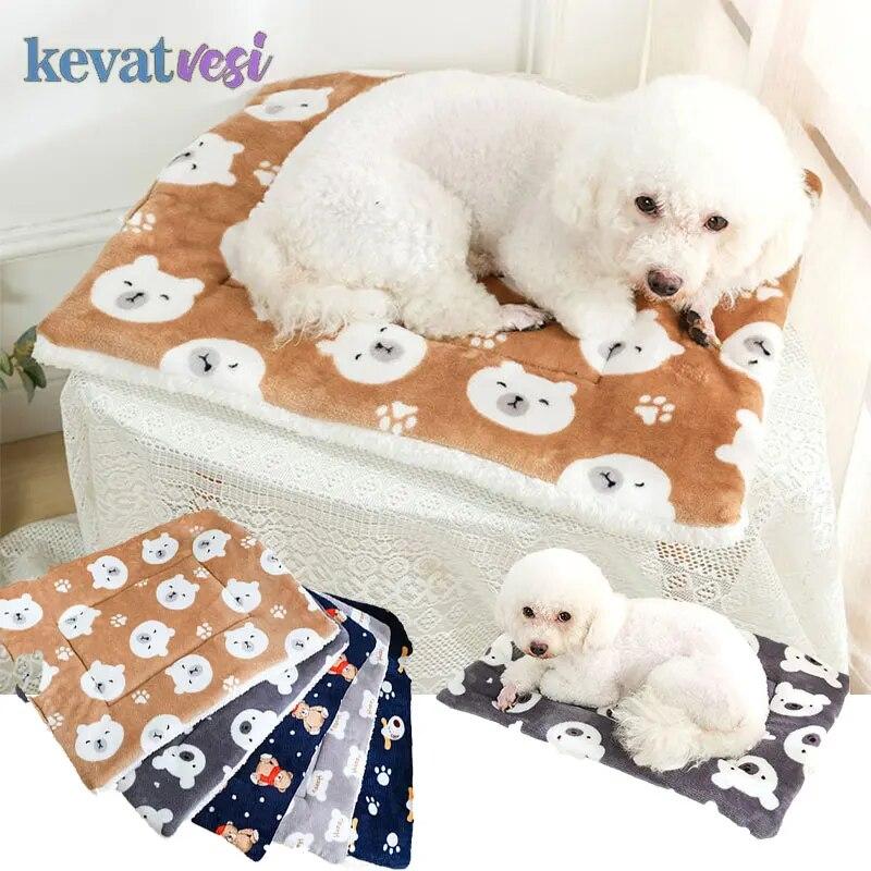 

Многоразмерный плюшевый коврик для собак, зимнее теплое одеяло для домашних животных для маленьких, средних и больших собак, кошек, мягкие моющиеся коврики для глубокого сна для щенков, товары для домашних животных