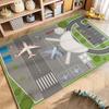 Cartoon Car Traffic Crystal Pile Carpet Children's Room Climbing Mat Home Non-Slip and Dirt Resistant Living Room Mat