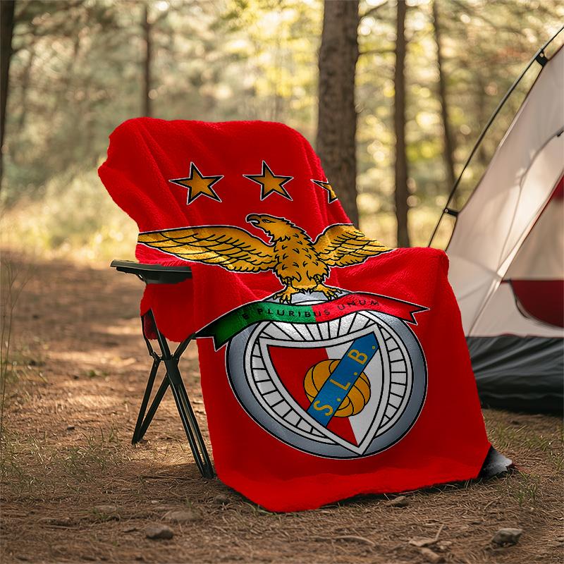 1pc B-Benfica Theme Blanket - Digital Print, Polyester, Cozy for All Seasons, Perfect for Outdoor, and Travel