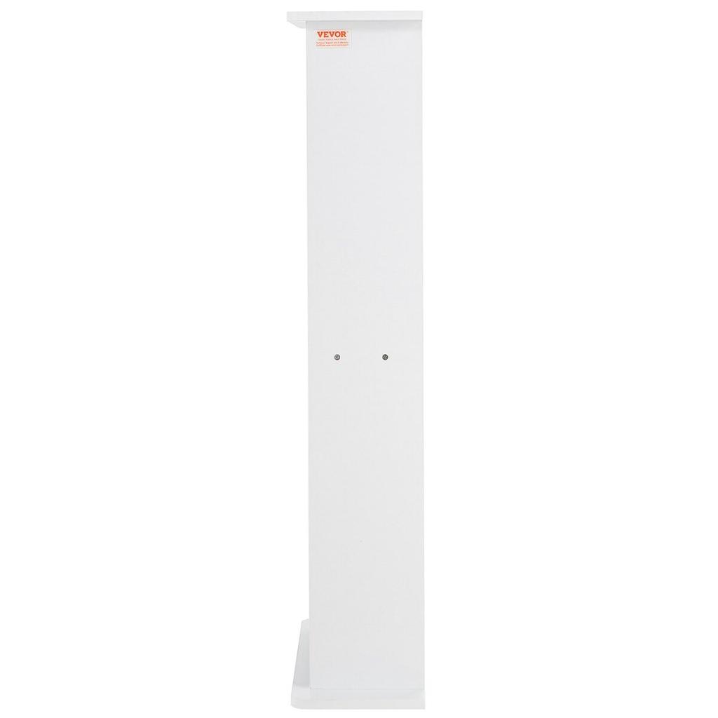 Media Storage Cabinet 5 Layers Adjustable DVD Shelves Holds 240 CDs White