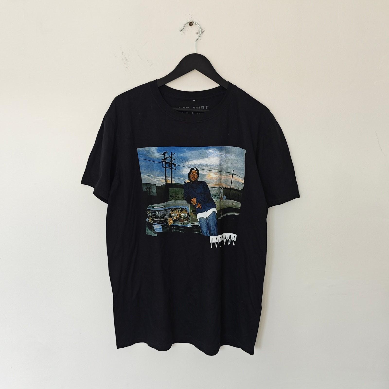 Vintage Ice Cube T-Shirt Black Mens Small Short Sleeve Graphic Print Band Tee XXXL