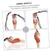 Outdoor Family Entertainment Wood Carved Whistle Necklace for Children Choker