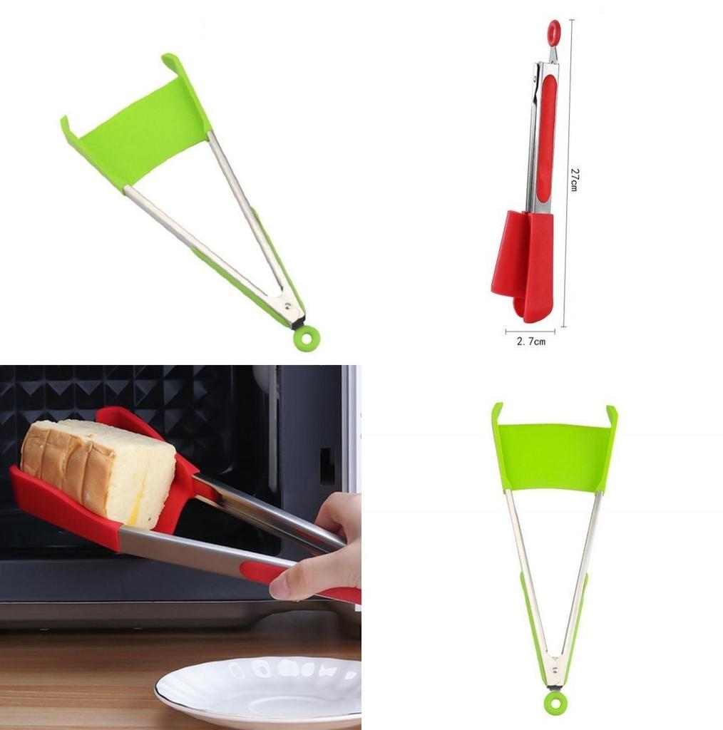 Modern minimalistisk matklämma i silikon köksredskap 9 12 tum klämma värmebeständig matklämma