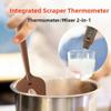 2in1 Digitales Thermometer und Silikonspatel für Zucker Für Schokolade Backen Kochen und Creme Temperaturkontrolle