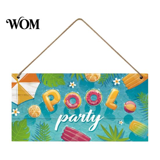 Summer Hanging Sign Wooden Sign, Beach Theme Welcome Front Door Decor with Ornament Rope, Colorful Hanger for Seasonal Farmhouse House Seaside