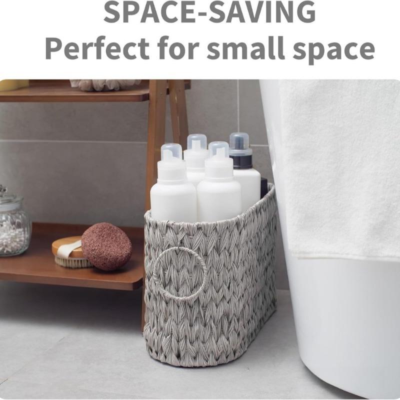 Keine Installation Badezimmer-Organizer, Große Kapazität Toilettenpapier- & Handtuchhalter, Gewebt für Zuhause, Büro, Wohnheim, Bauernhaus