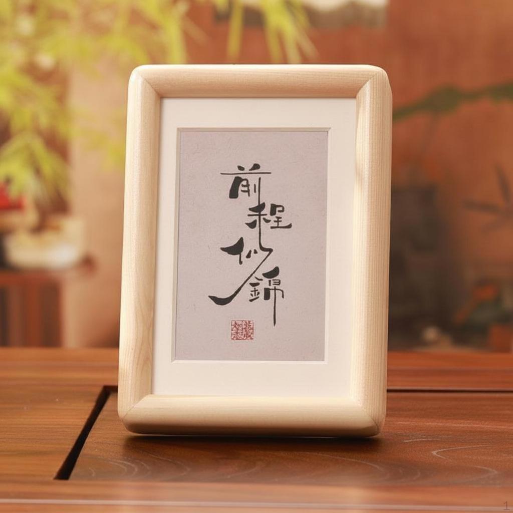 Hardwood picture frame, round corners, desktop display, office décor Black Walnut 29.7*21cm