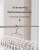 Stainless Steel Windproof Sock & Underwear Drying Rack with Clips