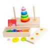 10 Rings Puzzle Game Wooden Tower rly Educational Logic Thinking Block Game Toy for Kids
