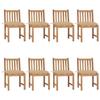 VidaXL Garden Chairs 8 Pcs with Cushions Solid Teak Wood 3073160