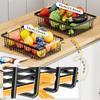 33*29cm Deteachable Fruit Vegetable Kitchen Storage Organizeation Racks Holders Double-layer Trays Wood Hand SS Home Display