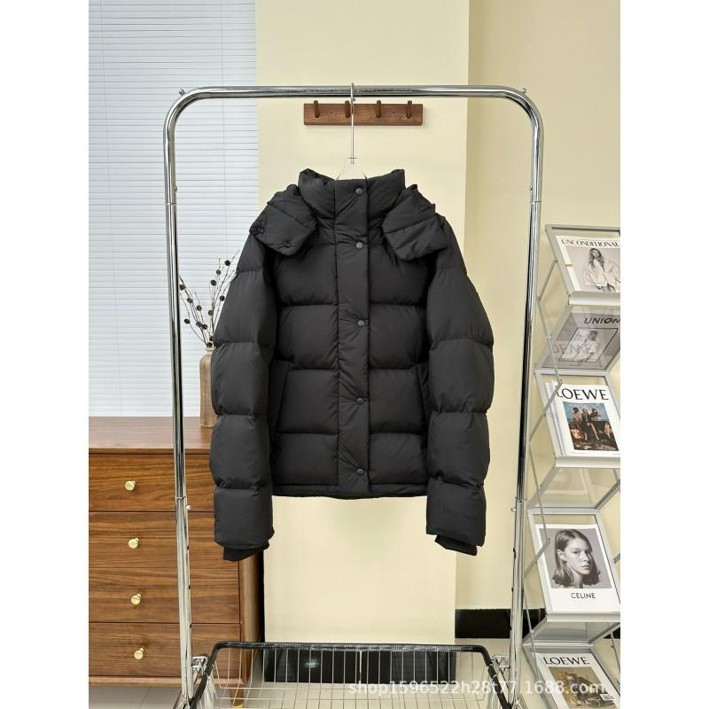 Womens Thick Hooded Puffer Jacket With Detachable Hood 80-85% Duck Down Fill Loose Fit Warm Winter Coat