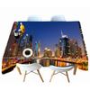 Tovaglia Harbour City Nightscape Antipolvere Ispessita Cotone Rettangolare Rotonda per Matrimonio Picnic Festa Decorazione