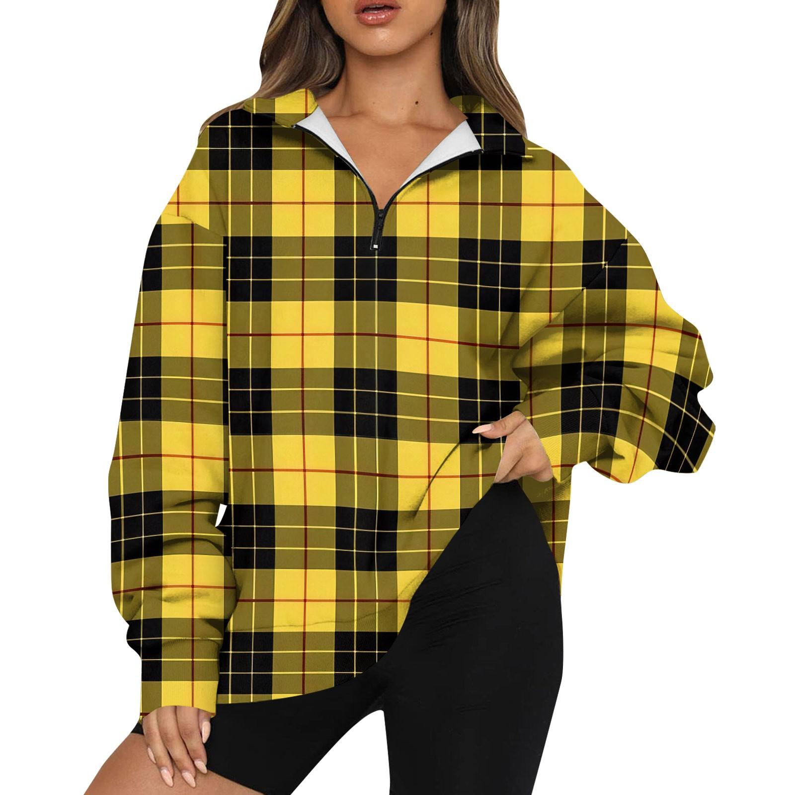 

Женская мода повседневная толстовка с длинным рукавом и принтом на молнии с высоким воротом и заниженными плечами XXL жёлтый