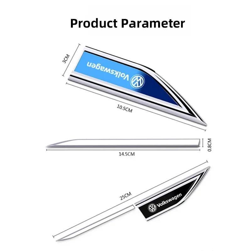 Lmn1 Car Metal Sticker Auto Side Fender Body Badge Decals For VW Rline GTI Polo Golf Passat Tiguan Arteon Caddy Jetta Beetle Scirocco