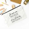 French Printed Makeup Bag Travel Neceser Travel Toiletry Organizer School Pencil Bags Graduate Gift for Maitresse Atsem Aesh Avs
