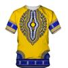 African Traditional Pattern T-Shirts 3D Print Men Summer Short Sleeve T Shirt Harajuku Retro Ethnic Style Tees Top Men Clothing