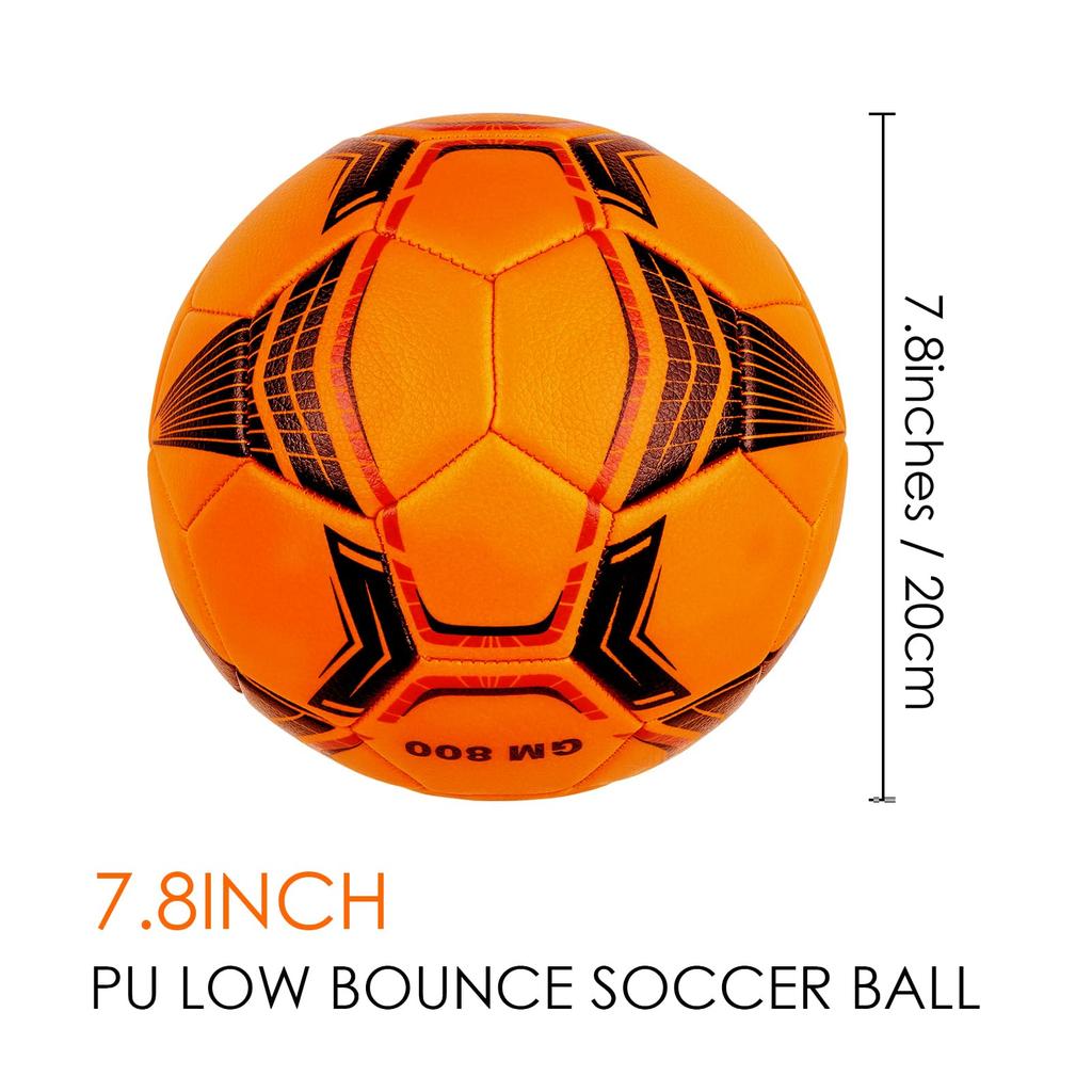 Size 4 Training Futsal Indoor Soccer Ball Ball, Low-Rebound (Orange)
