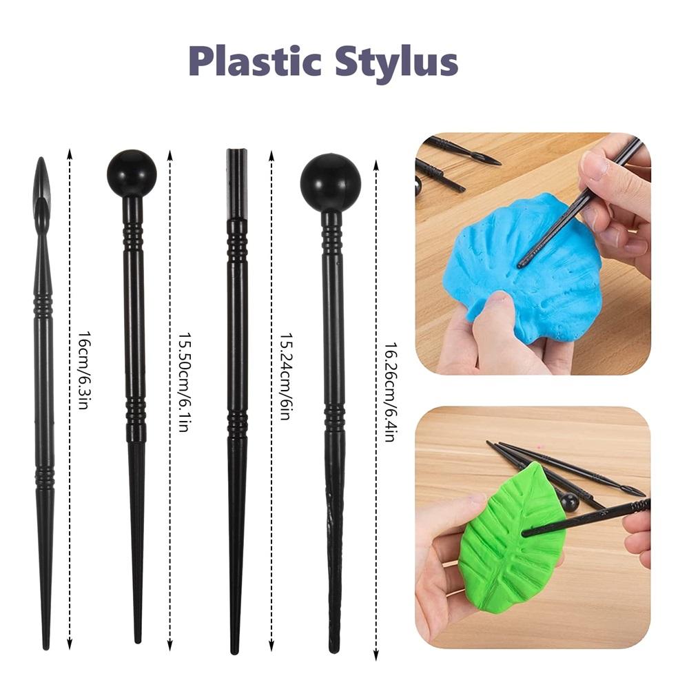 25-Piece Polymer Clay Tool Set for Sculpting, Shaping, and Ceramic Making - Air-Dried Clay Set Includes Sculpting, Embossing, and Shaping Tools