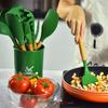 12Pcs Silicone Utensils Set  Non-Stick Cookware Wooden Handle Spatula Shovel Egg Beaters Kitchenware Kitchen Accessories